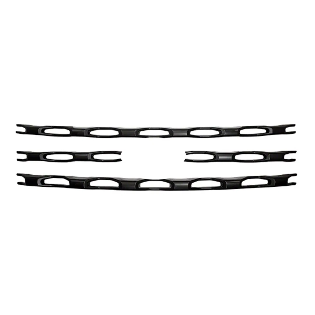 IWCGI139BLK – COAST2COAST Grille Insert, Overlay Wide Oval Style 4 Piece With Emblem Cutout Black ABS Plastic